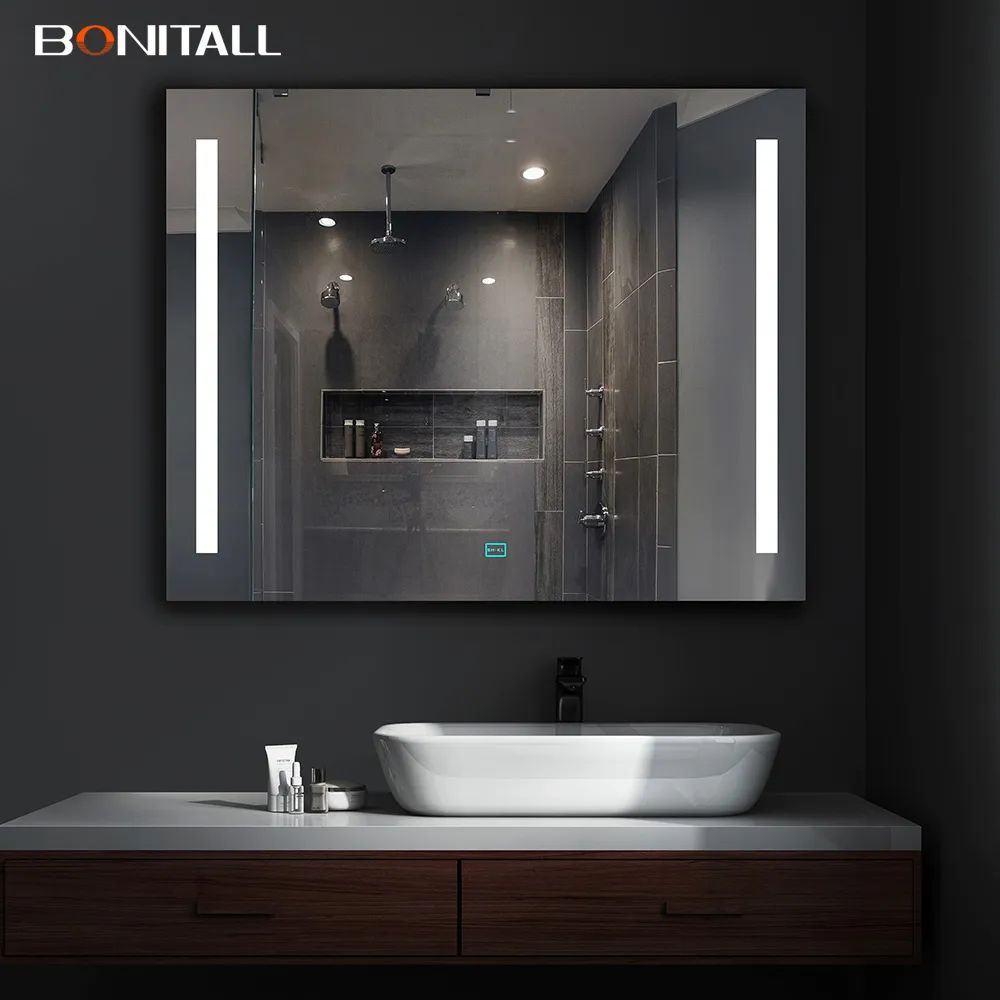 KL910700 Hotel Lighted Vanity Mirror With Two Line Design