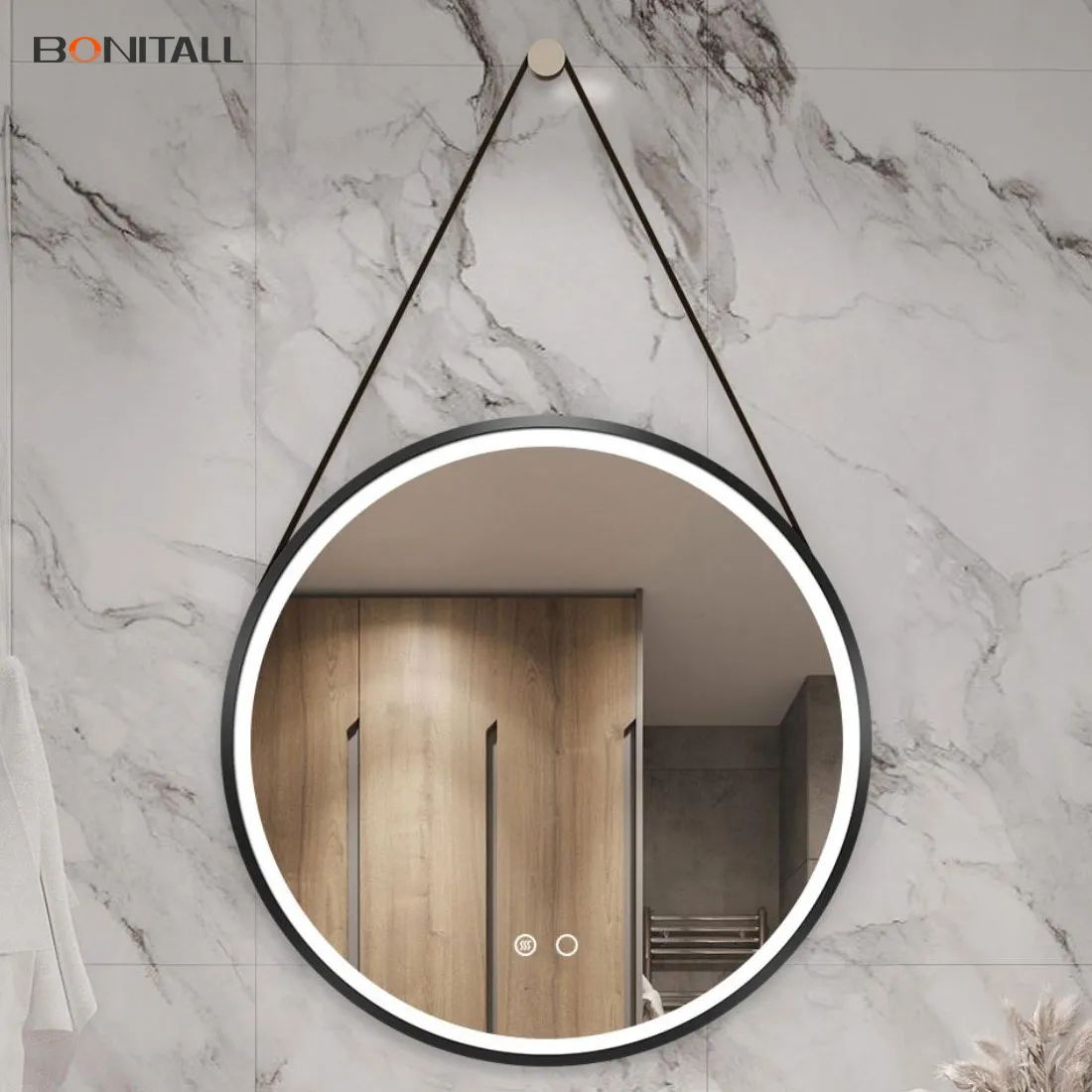 KL910779A Belt Hanging LED Mirror for Bathroom Vanity